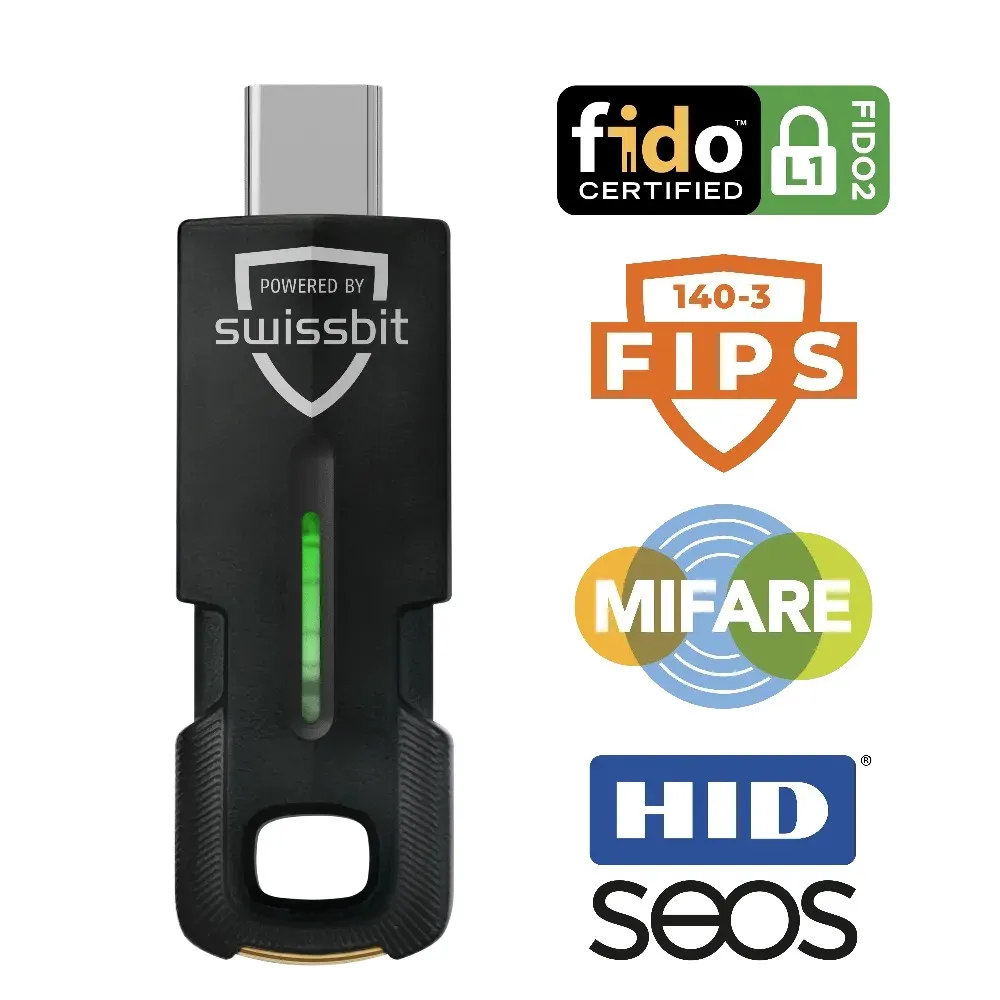 [PK2000IC0000E-2002-1BB-SBB] Swissbit iShield Key 2 Pro (USB-C / NFC) MIFARE